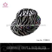 Zebra Stripe LED chapeau sequin